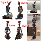 Maxbell Maxbell African Tribal Lady Statue Crafts African Statue for Home Office Living Room Style A