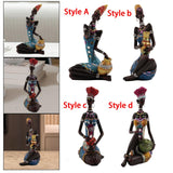Maxbell Maxbell African Tribal Lady Statue Crafts African Statue for Home Office Living Room Style A