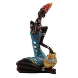 Maxbell Maxbell African Tribal Lady Statue Crafts African Statue for Home Office Living Room Style A