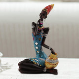 Maxbell Maxbell African Tribal Lady Statue Crafts African Statue for Home Office Living Room Style A