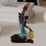 Maxbell Maxbell African Tribal Lady Statue Crafts African Statue for Home Office Living Room Style A