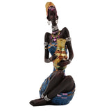 Maxbell Maxbell African Tribal Lady Statue Crafts African Statue for Home Office Living Room Style B
