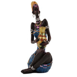 Maxbell Maxbell African Tribal Lady Statue Crafts African Statue for Home Office Living Room Style B