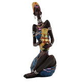 Maxbell Maxbell African Tribal Lady Statue Crafts African Statue for Home Office Living Room Style B