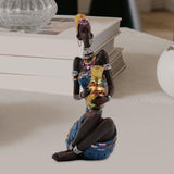 Maxbell Maxbell African Tribal Lady Statue Crafts African Statue for Home Office Living Room Style B