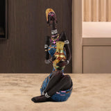 Maxbell Maxbell African Tribal Lady Statue Crafts African Statue for Home Office Living Room Style B