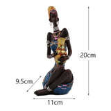 Maxbell Maxbell African Tribal Lady Statue Crafts African Statue for Home Office Living Room Style B
