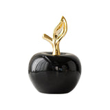 Maxbell Ceramic Apples Figurine Tabletop Apples Statue for Office Living Room Entryway Small Black