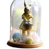 Maxbell Rabbit Statue Cartoon Desktop Art Animal Sculpture for Home Easter Farmhouse