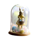 Maxbell Rabbit Statue Cartoon Desktop Art Animal Sculpture for Home Easter Farmhouse