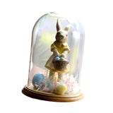 Maxbell Rabbit Statue Cartoon Desktop Art Animal Sculpture for Home Easter Farmhouse