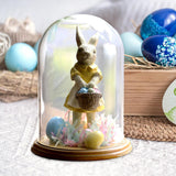 Maxbell Rabbit Statue Cartoon Desktop Art Animal Sculpture for Home Easter Farmhouse