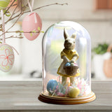 Maxbell Rabbit Statue Cartoon Desktop Art Animal Sculpture for Home Easter Farmhouse