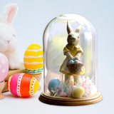 Maxbell Rabbit Statue Cartoon Desktop Art Animal Sculpture for Home Easter Farmhouse