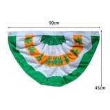 Maxbell ST. Patrick’S Day Flag Irish Flag Shamrock Bunting Fan Flag for Home Room
