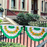 Maxbell ST. Patrick’S Day Flag Irish Flag Shamrock Bunting Fan Flag for Home Room