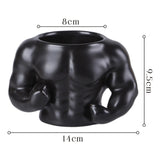 Maxbell Ceramic Mug Ornament Coffee Mug for Hot or Cold Drink Beverage Men Black