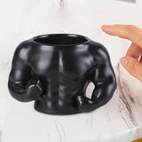Maxbell Ceramic Mug Ornament Coffee Mug for Hot or Cold Drink Beverage Men Black