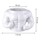 Maxbell Ceramic Mug Ornament Coffee Mug for Hot or Cold Drink Beverage Men White