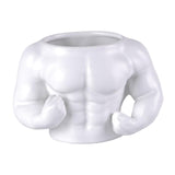 Maxbell Ceramic Mug Ornament Coffee Mug for Hot or Cold Drink Beverage Men White