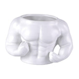 Maxbell Ceramic Mug Ornament Coffee Mug for Hot or Cold Drink Beverage Men White