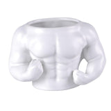 Maxbell Ceramic Mug Ornament Coffee Mug for Hot or Cold Drink Beverage Men White