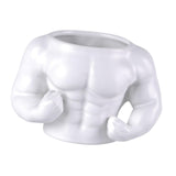 Maxbell Ceramic Mug Ornament Coffee Mug for Hot or Cold Drink Beverage Men White