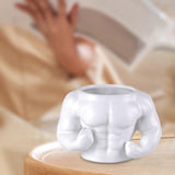 Maxbell Ceramic Mug Ornament Coffee Mug for Hot or Cold Drink Beverage Men White