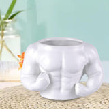 Maxbell Ceramic Mug Ornament Coffee Mug for Hot or Cold Drink Beverage Men White