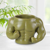 Maxbell Ceramic Mug Ornament Coffee Mug for Hot or Cold Drink Beverage Men Green