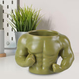 Maxbell Ceramic Mug Ornament Coffee Mug for Hot or Cold Drink Beverage Men Green