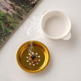 Maxbell Ceramic Incense Burner Ash Absorber for Desktop Home Office Decoration Hotel