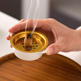 Maxbell Ceramic Incense Burner Ash Absorber for Desktop Home Office Decoration Hotel