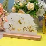 Maxbell Eid AL Adha Table Sign Ramadan Eid Mubarak Decoration for Kitchen Home Decor