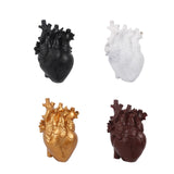 Maxbell Resin Figurine Indoor Decoration Heart Statue for Bookshelf Office Fireplace Black