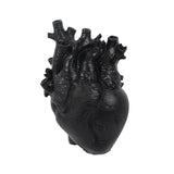Maxbell Resin Figurine Indoor Decoration Heart Statue for Bookshelf Office Fireplace Black