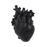 Maxbell Resin Figurine Indoor Decoration Heart Statue for Bookshelf Office Fireplace Black