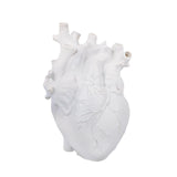 Maxbell Resin Figurine Indoor Decoration Heart Statue for Bookshelf Office Fireplace White