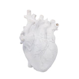 Maxbell Resin Figurine Indoor Decoration Heart Statue for Bookshelf Office Fireplace White