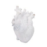 Maxbell Resin Figurine Indoor Decoration Heart Statue for Bookshelf Office Fireplace White