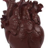Maxbell Resin Figurine Indoor Decoration Heart Statue for Bookshelf Office Fireplace Reddish Brown