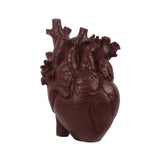 Maxbell Resin Figurine Indoor Decoration Heart Statue for Bookshelf Office Fireplace Reddish Brown