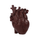 Maxbell Resin Figurine Indoor Decoration Heart Statue for Bookshelf Office Fireplace Reddish Brown