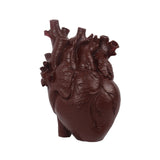 Maxbell Resin Figurine Indoor Decoration Heart Statue for Bookshelf Office Fireplace Reddish Brown