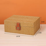 Maxbell Storage Box Portable for Villa Decoration Model Room Decoration Home Storage Large Khaki