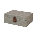 Maxbell Storage Box Portable for Villa Decoration Model Room Decoration Home Storage Large Fog Blue