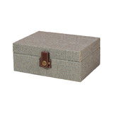 Maxbell Storage Box Portable for Villa Decoration Model Room Decoration Home Storage Large Fog Blue