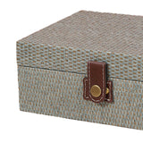 Maxbell Storage Box Portable for Villa Decoration Model Room Decoration Home Storage Large Fog Blue