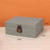 Maxbell Storage Box Portable for Villa Decoration Model Room Decoration Home Storage Large Fog Blue