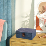 Maxbell Storage Box Portable for Villa Decoration Model Room Decoration Home Storage Large Cyan